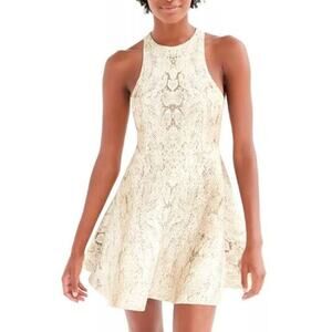 Silence +‎ Noise Women's Snake Print Scuba Mini Fit & Flare Party Cocktail Large